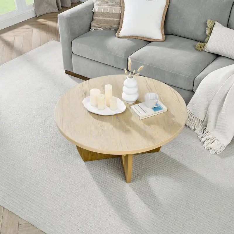 Quadratischer Couchtisch im Mid-Century-Stil mit Oberfläche in Eschenholzoptik