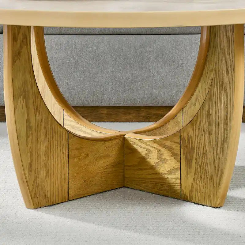 Quadratischer Couchtisch im Mid-Century-Stil mit Oberfläche in Eschenholzoptik