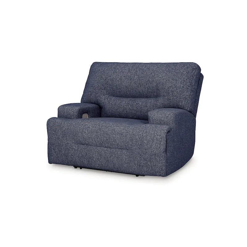 Wide Seat Power Recliner with Adjustable Headrest and USB Port