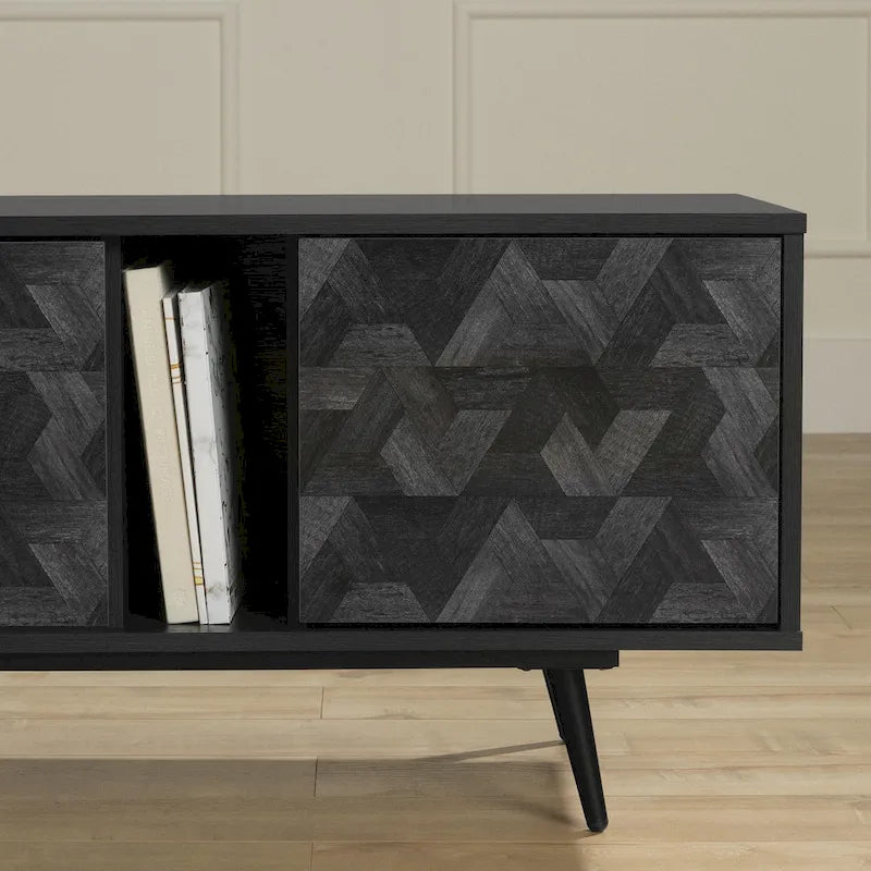 71-Inch Modern TV Stand with Touch-Open Doors and Cable Management