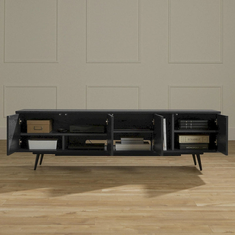 71-Inch Modern TV Stand with Touch-Open Doors and Cable Management
