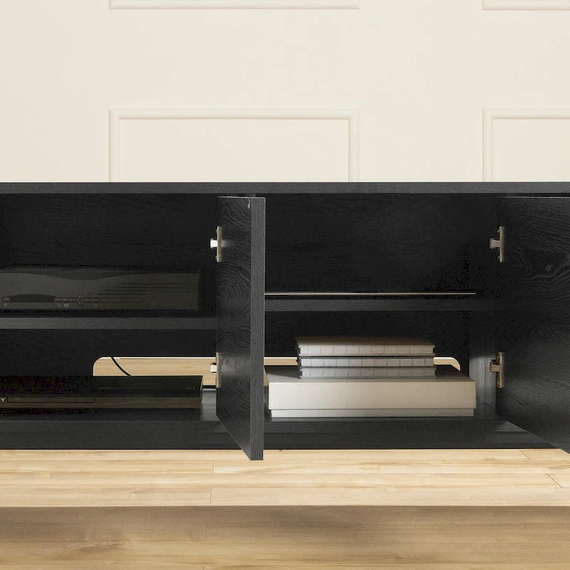 71-Inch Modern TV Stand with Touch-Open Doors and Cable Management
