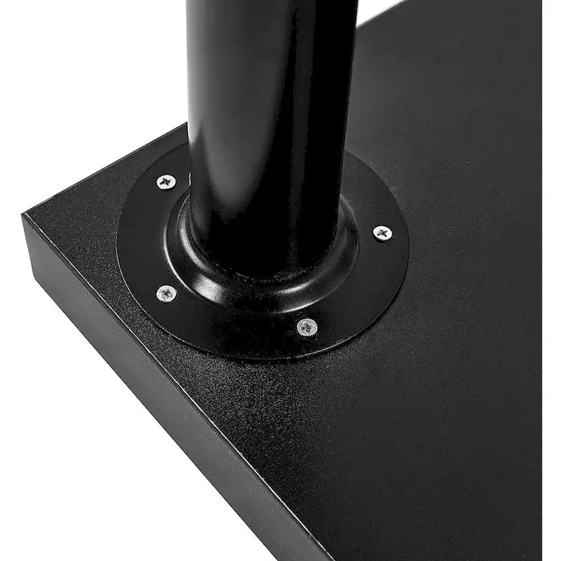 Scrivania minimalista con robuste gambe in acciaio