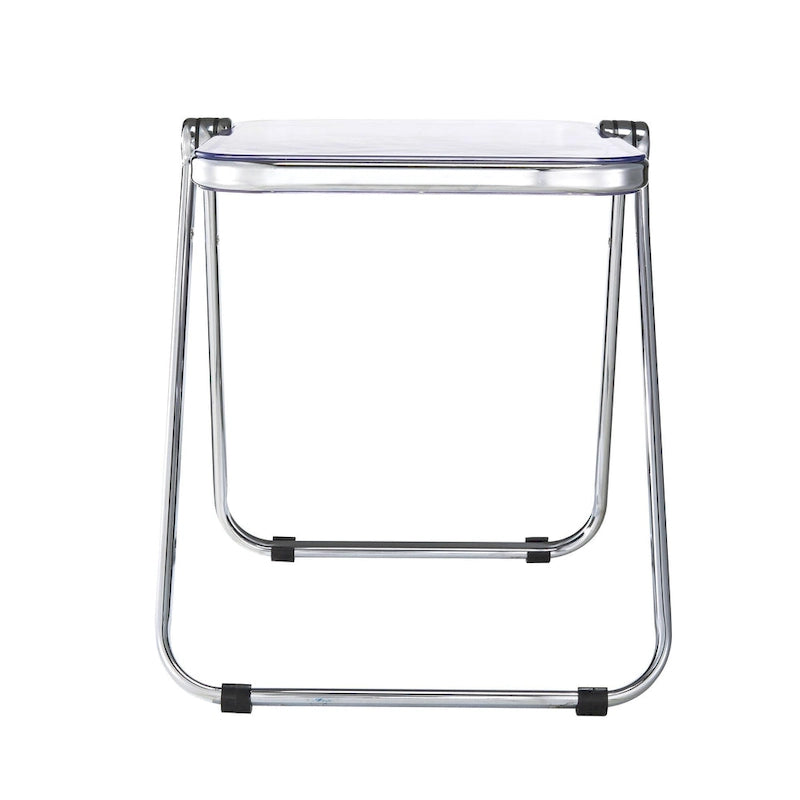 Rectangular Folding Side Table with Chrome Aluminum Frame