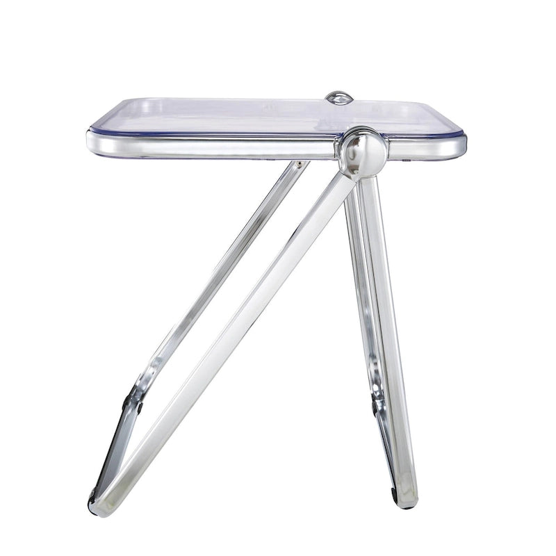 Rectangular Folding Side Table with Chrome Aluminum Frame