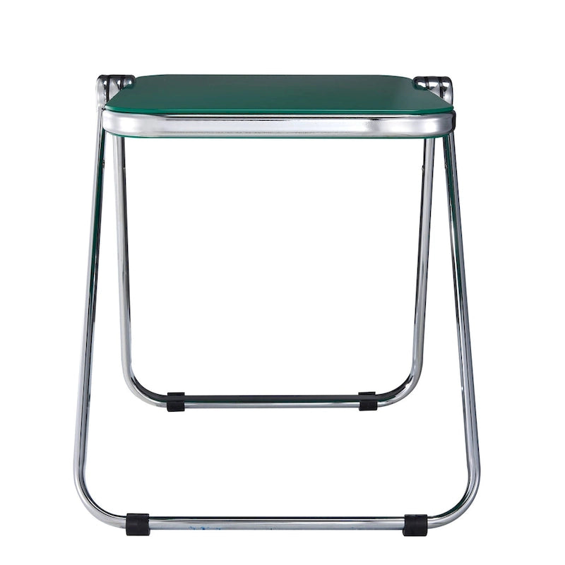 Rectangular Folding Side Table with Chrome Aluminum Frame