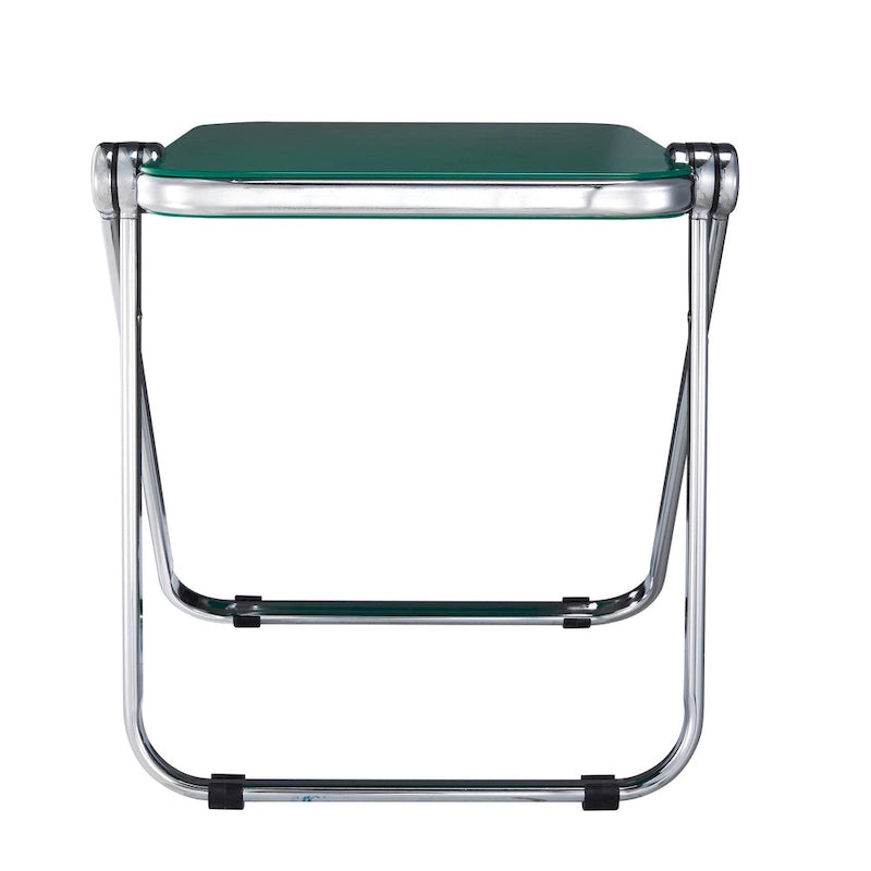 Rectangular Folding Side Table with Chrome Aluminum Frame