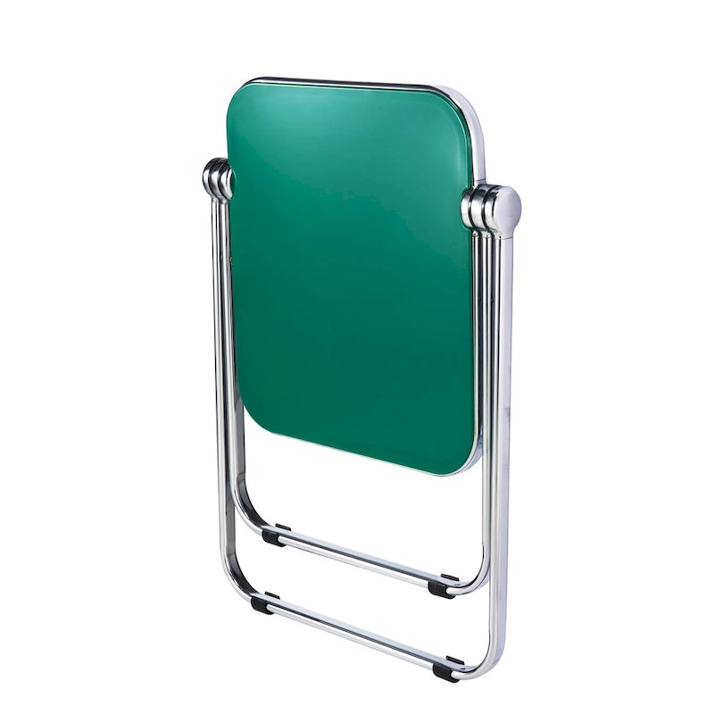 Rectangular Folding Side Table with Chrome Aluminum Frame