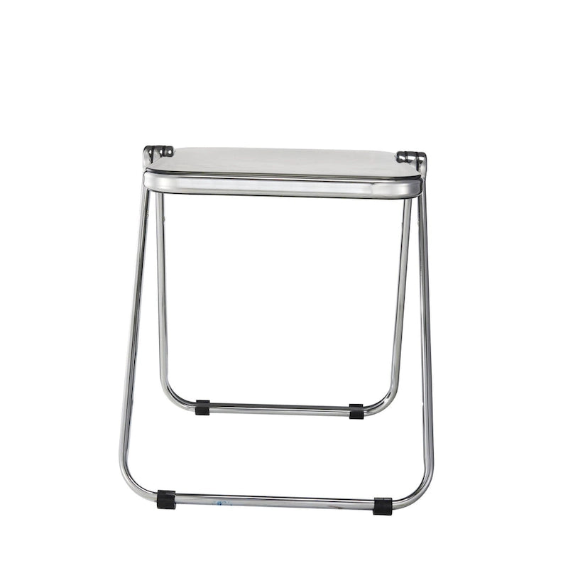 Rectangular Folding Side Table with Chrome Aluminum Frame