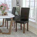 Mid-Century Tufted Parsons Accent Chair – High Panel Back
