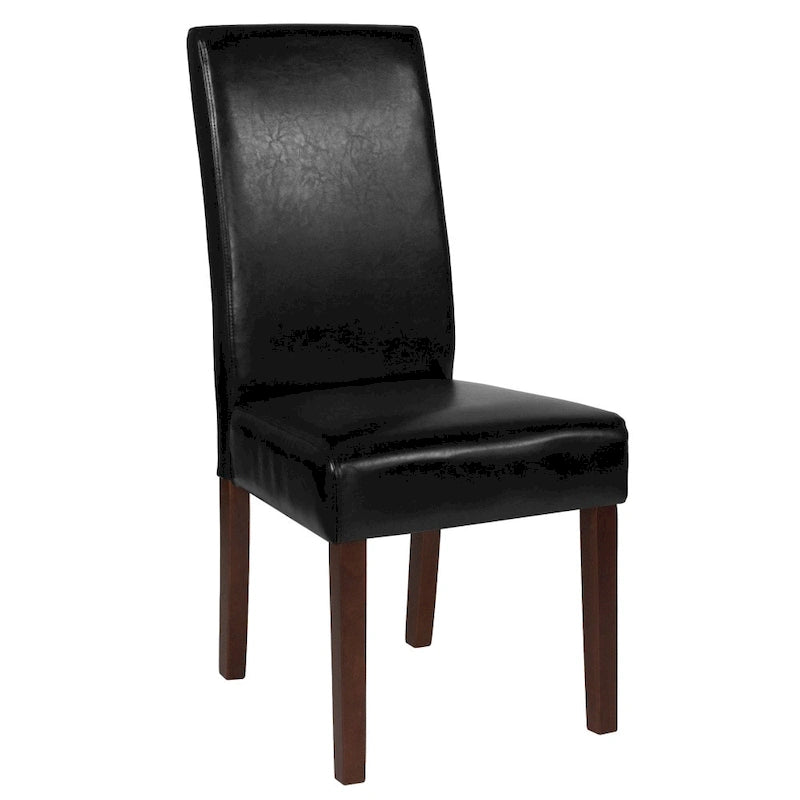 Mid-Century Tufted Parsons Accent Chair – High Panel Back