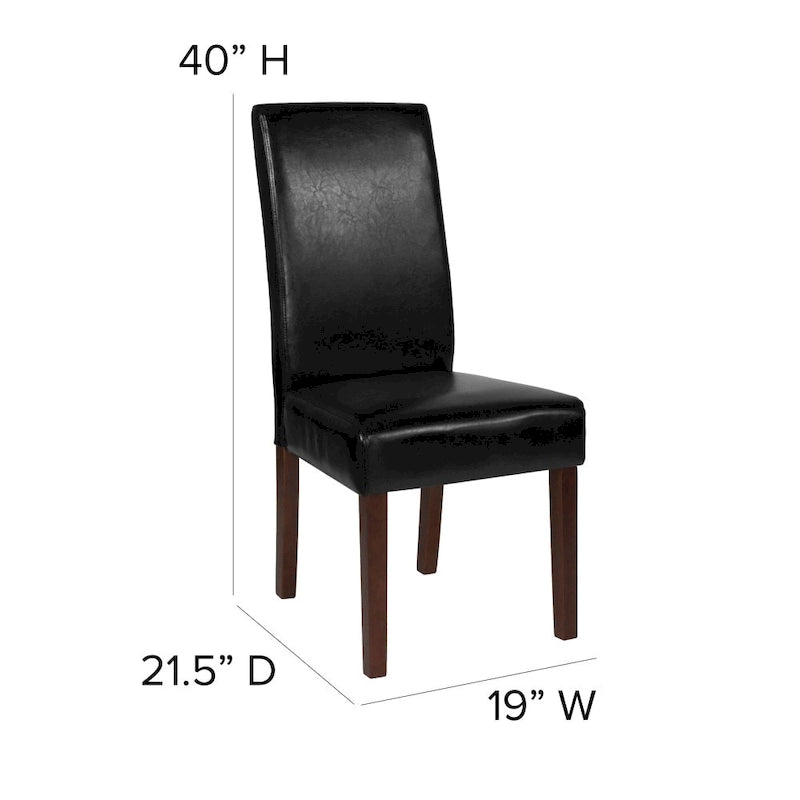Mid-Century Tufted Parsons Accent Chair – High Panel Back
