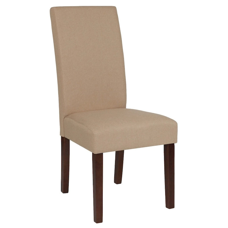 Mid-Century Tufted Parsons Accent Chair – High Panel Back