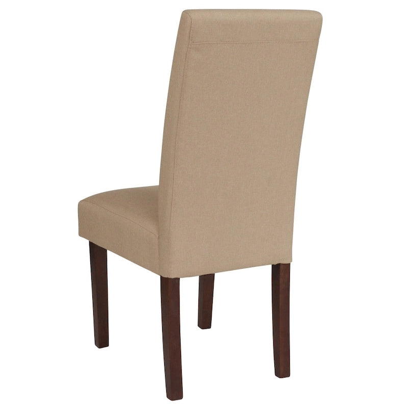 Mid-Century Tufted Parsons Accent Chair – High Panel Back