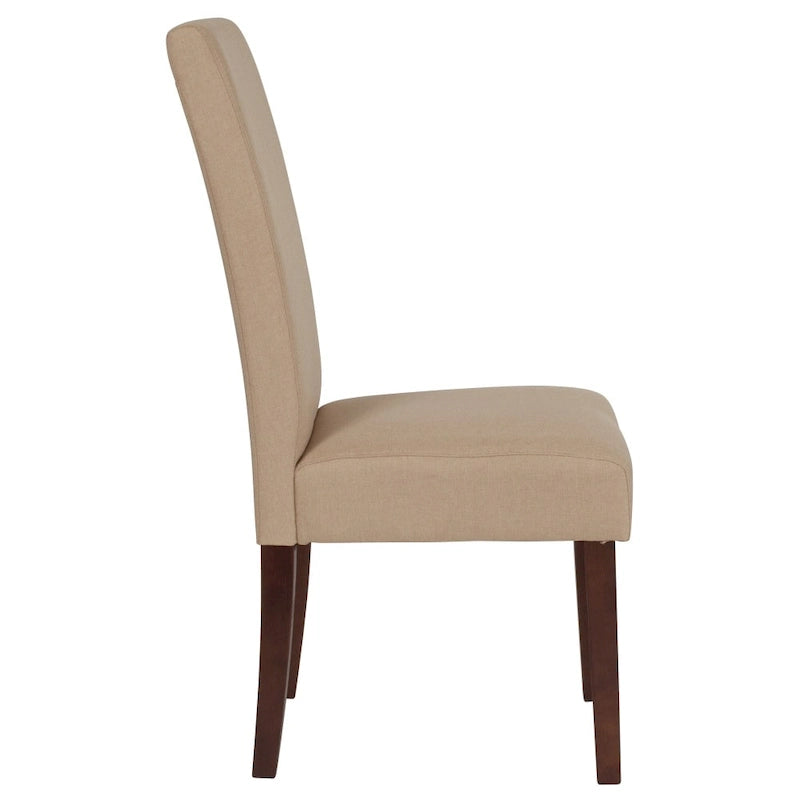 Mid-Century Tufted Parsons Accent Chair – High Panel Back