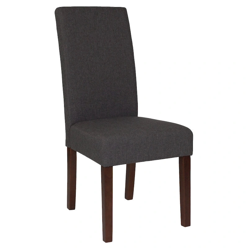 Mid-Century Tufted Parsons Accent Chair – High Panel Back