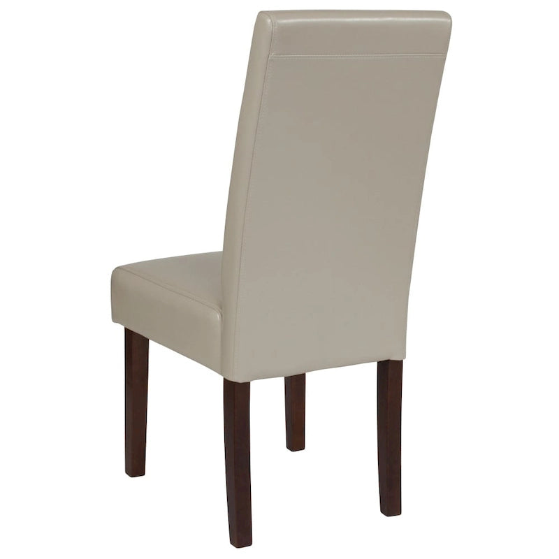 Mid-Century Tufted Parsons Accent Chair – High Panel Back