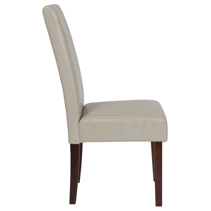 Mid-Century Tufted Parsons Accent Chair – High Panel Back