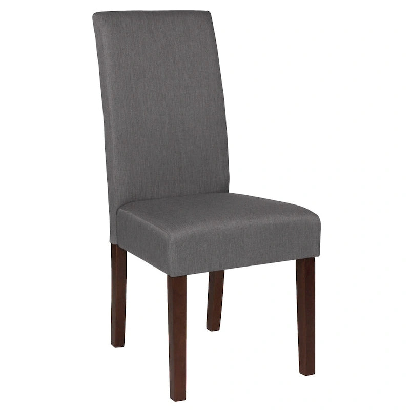 Mid-Century Tufted Parsons Accent Chair – High Panel Back