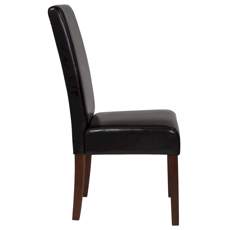 Mid-Century Tufted Parsons Accent Chair – High Panel Back