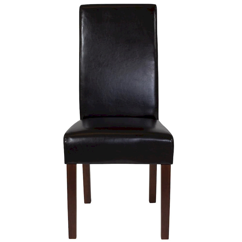 Mid-Century Tufted Parsons Accent Chair – High Panel Back