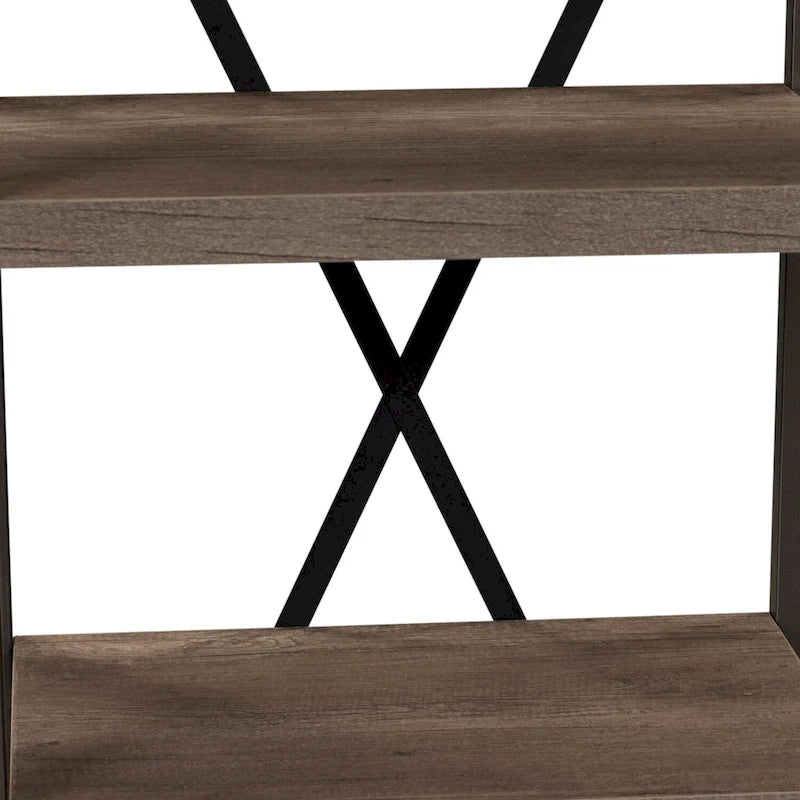 Floating Shelf Pier Unit with X-Back Accent