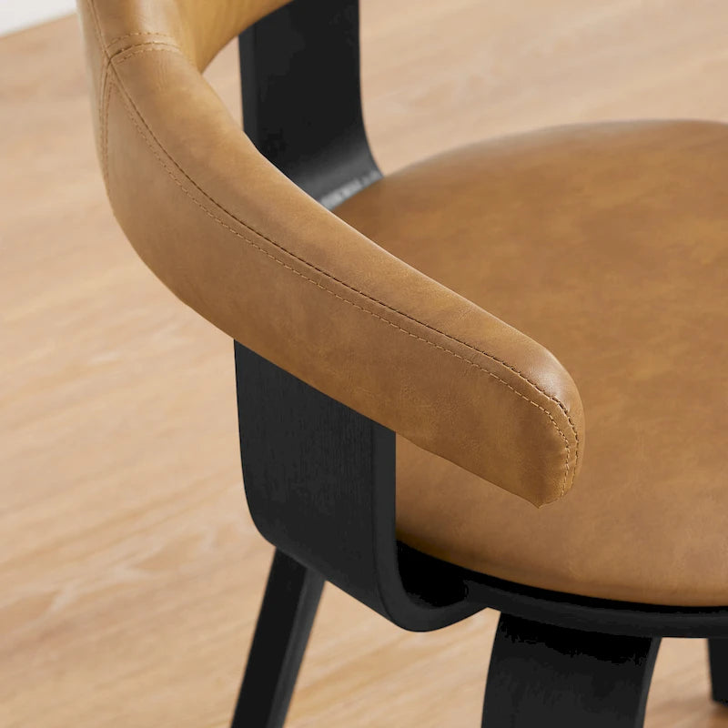 Moderner drehbarer Akzentstuhl im Mid-Century-Stil mit 360°-Drehfunktion und Armlehnen