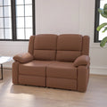 Double Recliner Loveseat Sofa with Plush Headrests and Pillowtop Armrests
