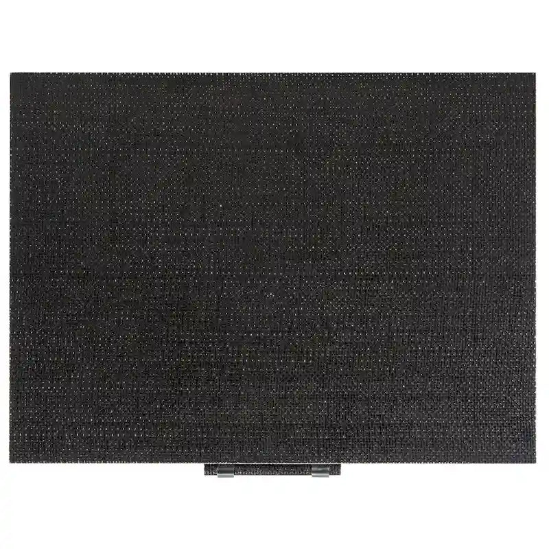 Comodino Art Déco in similpelle shagreen con 2 cassetti e gambe argentate