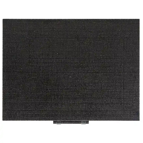 Nachttisch im Art-déco-Stil aus Kunstrochenleder mit 2 Schubladen und silberfarbenen Beinen
