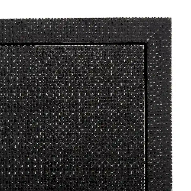 Comodino Art Déco in similpelle shagreen con 2 cassetti e gambe argentate