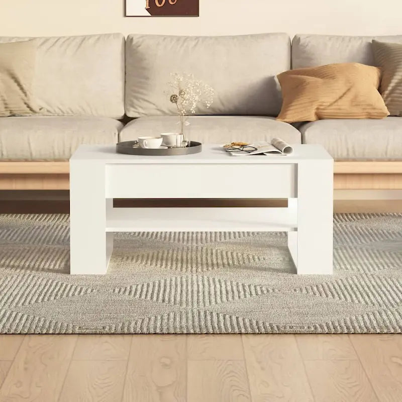 Tavolino da salotto moderno con ripiano portaoggetti