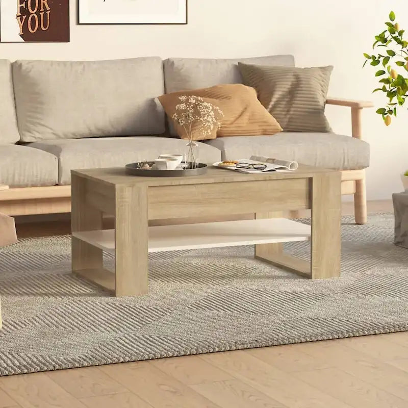 Tavolino da salotto moderno con ripiano portaoggetti