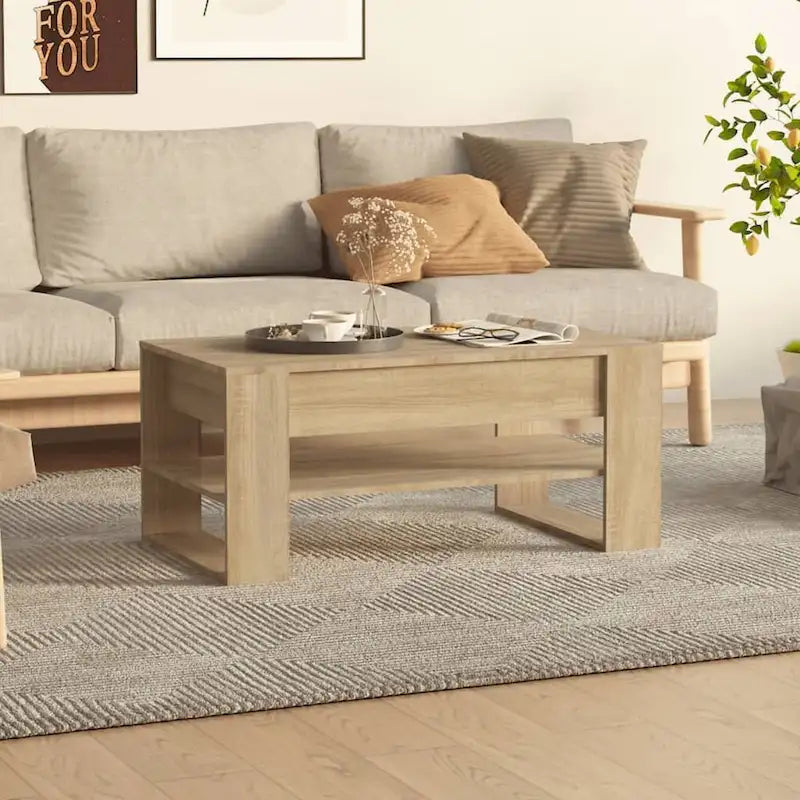 Tavolino da salotto moderno con ripiano portaoggetti