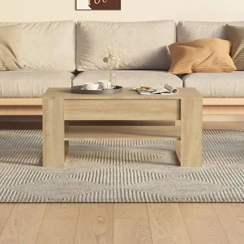 Tavolino da salotto moderno con ripiano portaoggetti