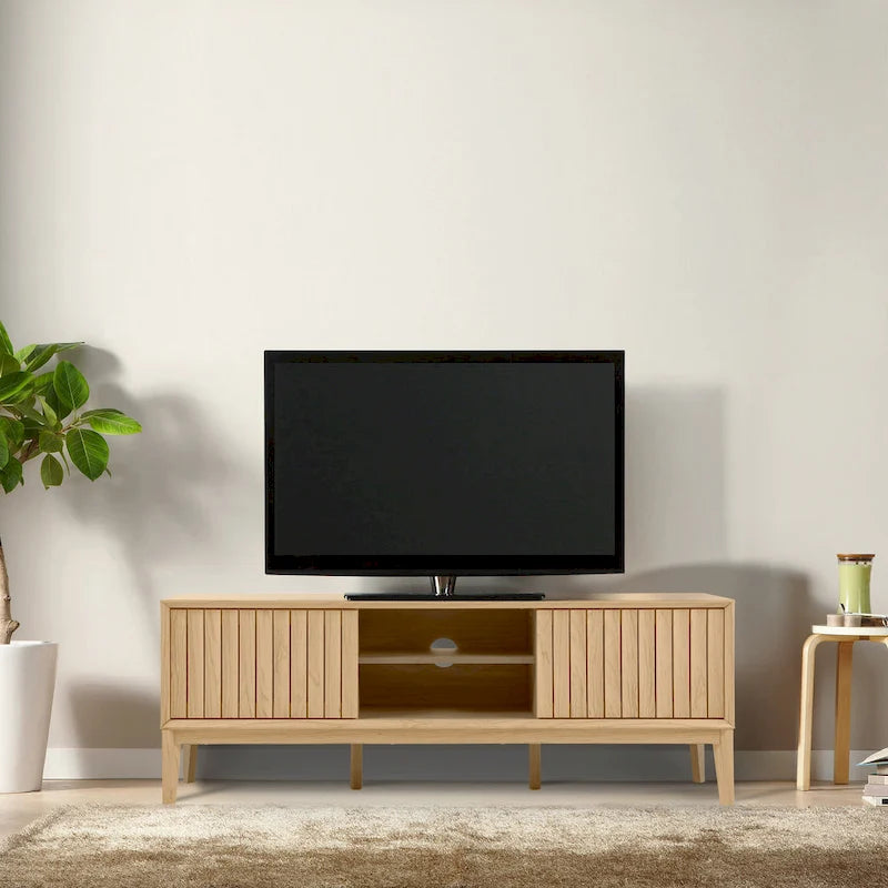 Mobile TV con ante scorrevoli da 58" e contenitore - adatto a televisori fino a 65"
