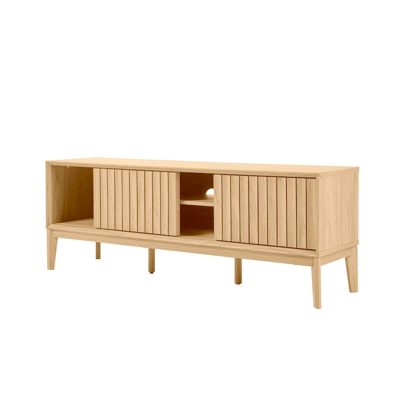 58" Sliding Door TV Stand with Storage – Fits TVs up to 65"