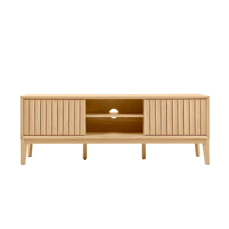 58" Sliding Door TV Stand with Storage – Fits TVs up to 65"