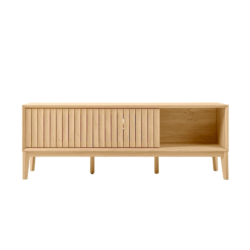 58" Sliding Door TV Stand with Storage – Fits TVs up to 65"