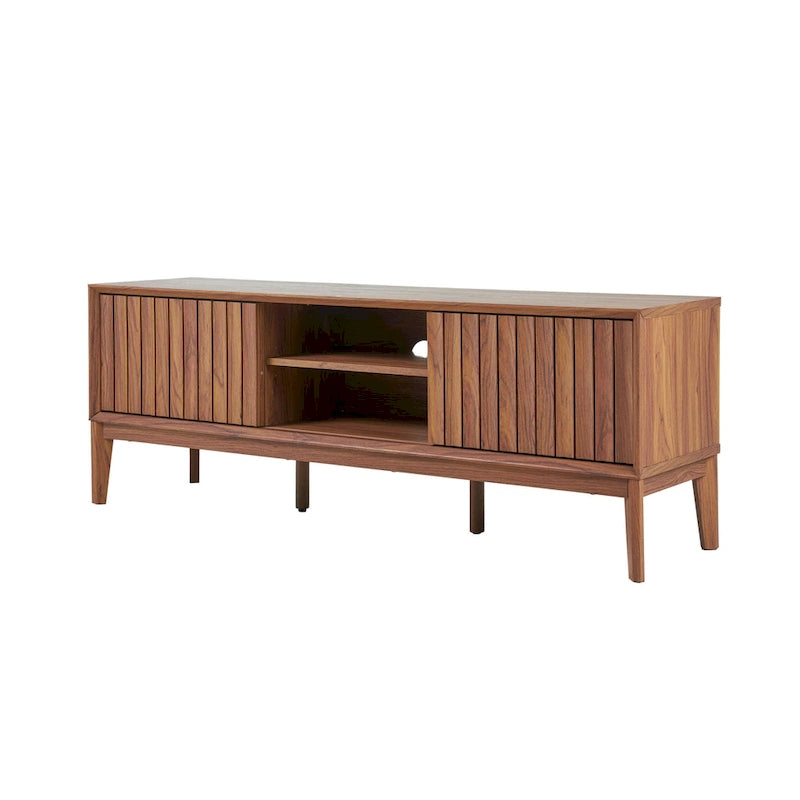 58" Sliding Door TV Stand with Storage – Fits TVs up to 65"