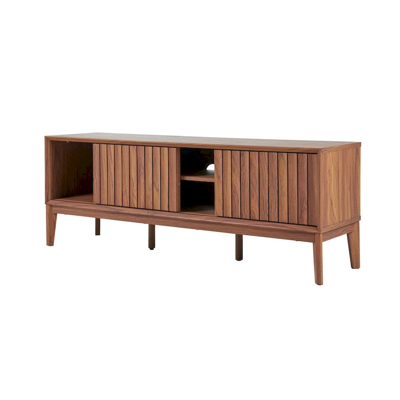 58" Sliding Door TV Stand with Storage – Fits TVs up to 65"