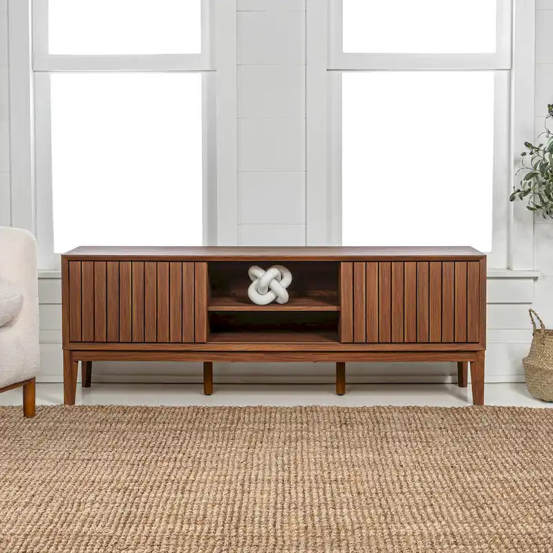 58" Sliding Door TV Stand with Storage – Fits TVs up to 65"