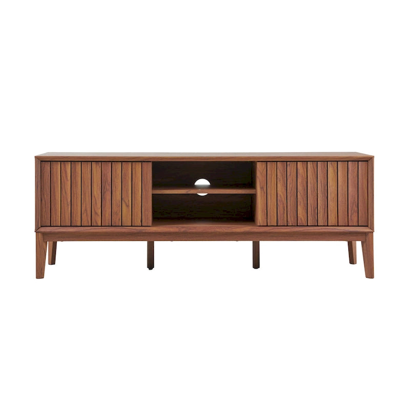 58" Sliding Door TV Stand with Storage – Fits TVs up to 65"
