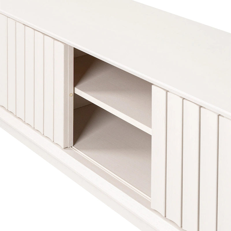 58" Sliding Door TV Stand with Storage – Fits TVs up to 65"
