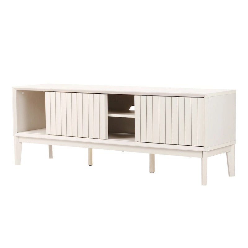 58" Sliding Door TV Stand with Storage – Fits TVs up to 65"