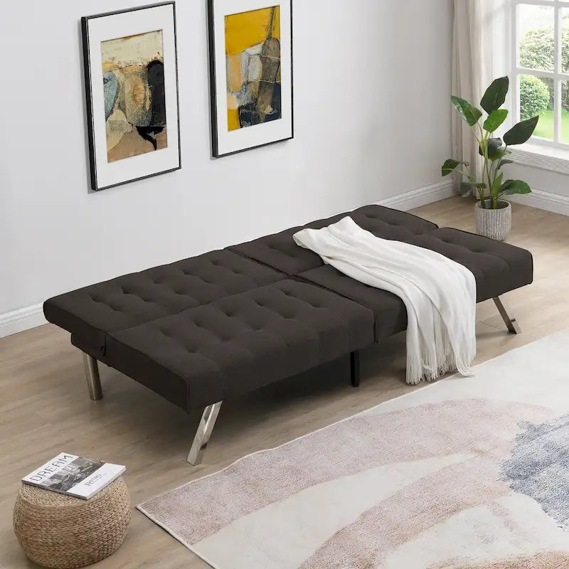 Schlafsofa aus Stoff mit verstellbarer Rückenlehne
