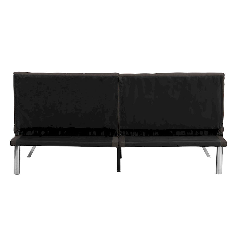 Convertible Fabric Sofa Bed with Reclining Backrest