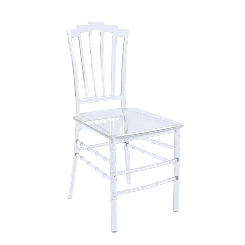 Modern Acrylic Dining Side Chair with Windsor Back