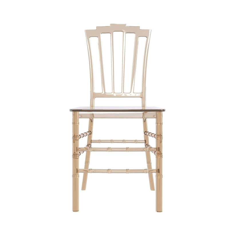 Modern Acrylic Dining Side Chair with Windsor Back