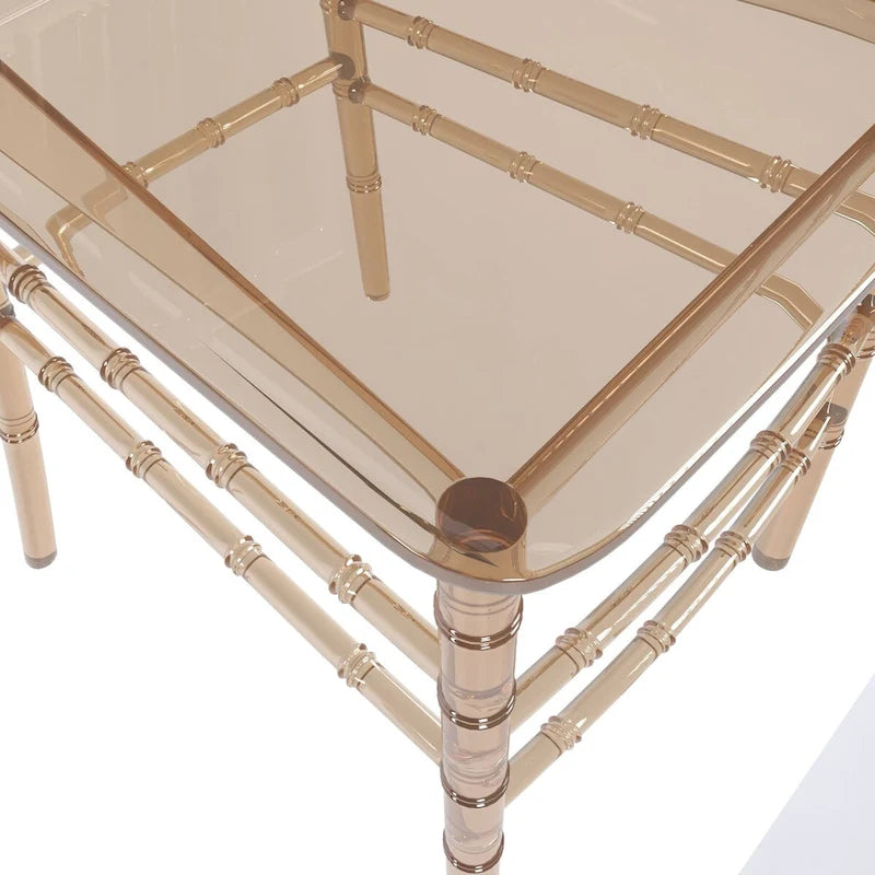 Modern Acrylic Dining Side Chair with Windsor Back